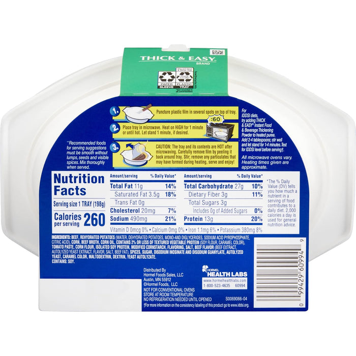 Hormel Thick & Easy Purees, Homestyle Beef, Case/7 - 60747-Case - LL Medico