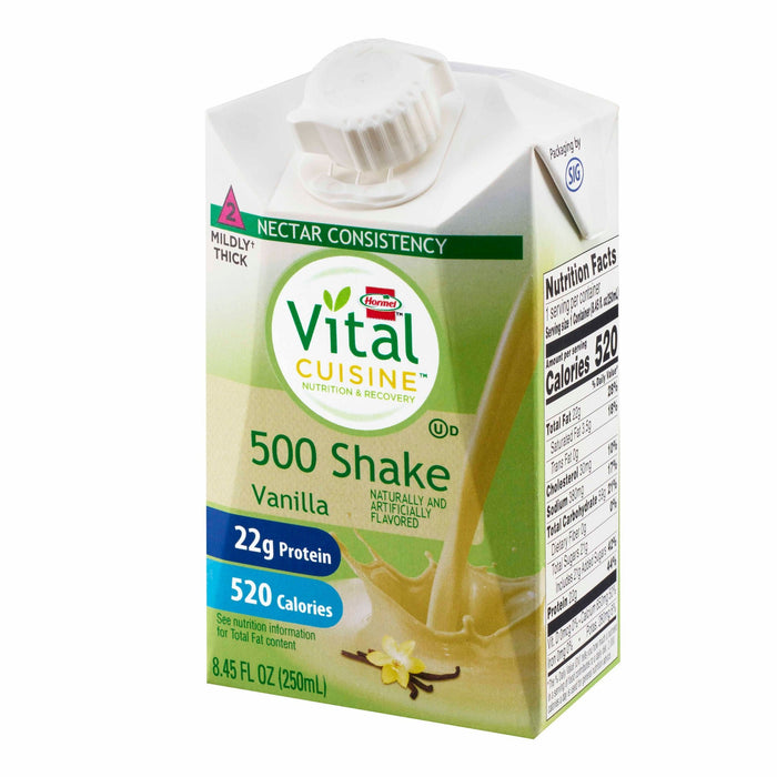 Hormel Vital Cuisine 500 Shake, Vanilla, Case/27 - 72504-Case - LL Medico