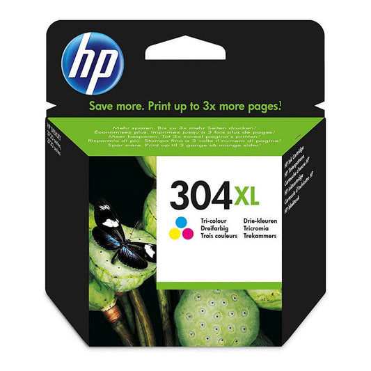 HP 304XL High Yield Tri-colour Original Ink Cartridge - N9K07AE