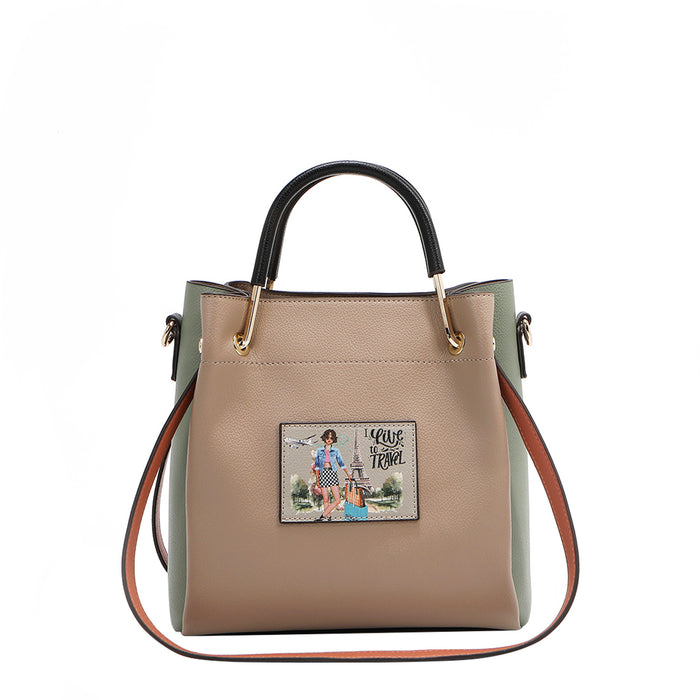 I LIVE TO TRAVEL SMALL BUCKET BAG