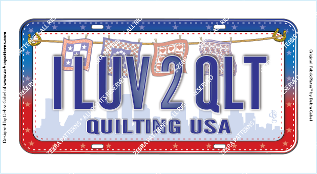 I LUV TO QUILT FabricPlate™
