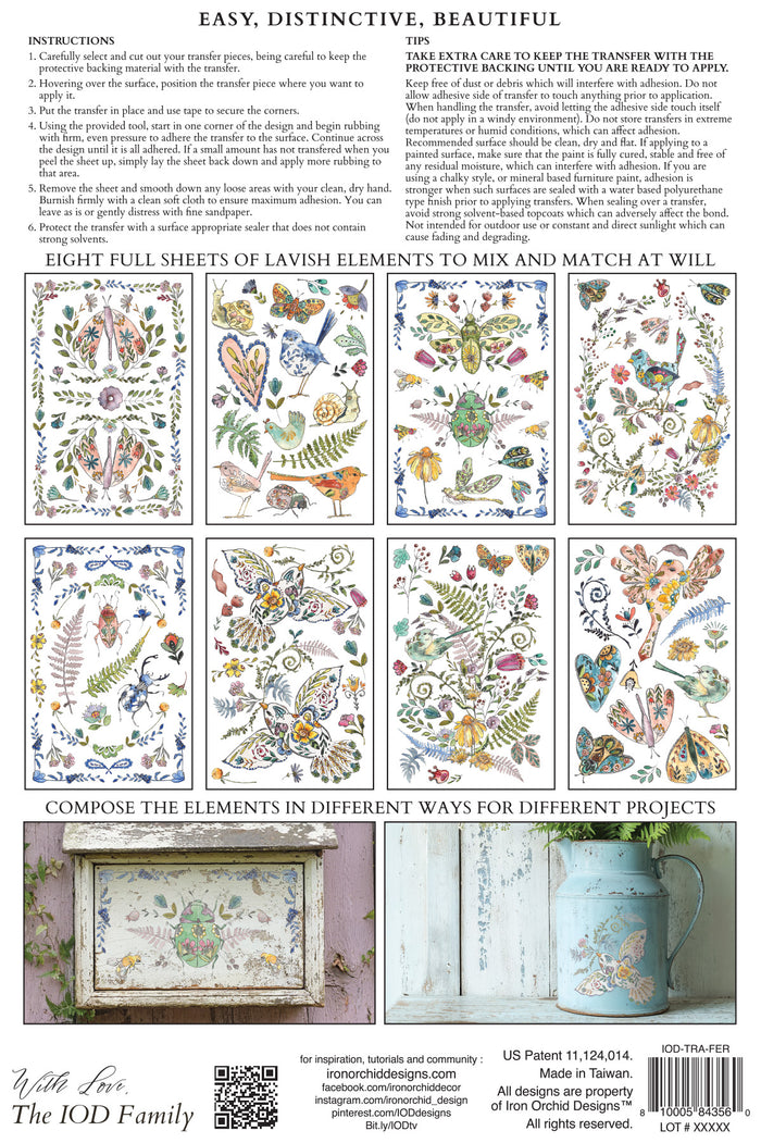 IOD - Iron Orchid Designs - Fern Fables Transfer 8"x12" Pad™