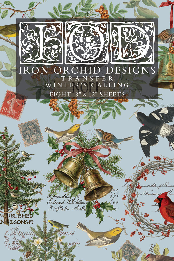 IOD - Iron Orchid Designs - Winter's Calling Transfers 8"x12" Pad™ - LIMITED EDITION