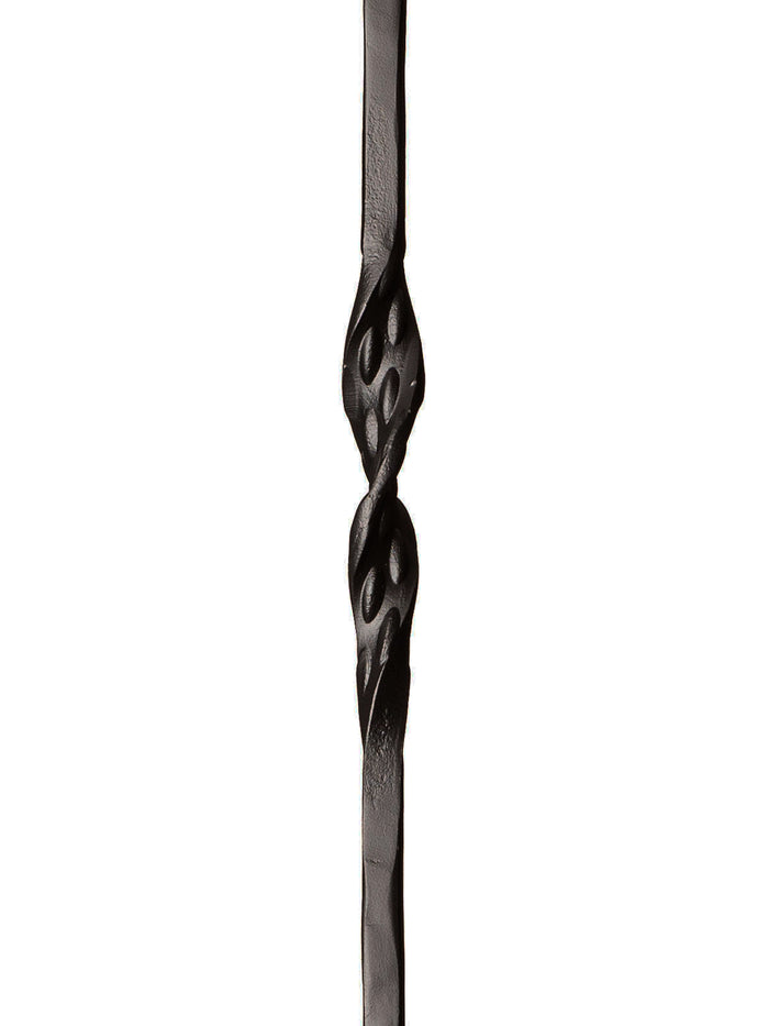 Iron Baluster 9011 - 1/2" Square - Double Ribbon