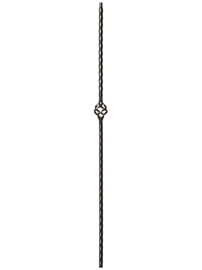 Iron Baluster 9027 - 9/16" Hammered Edge - Single Basket