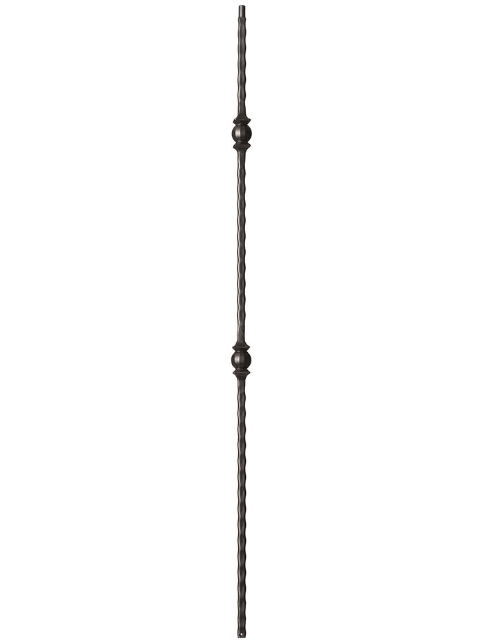 Iron Baluster 9033 - 9/16" Hammered Face - Double Ball