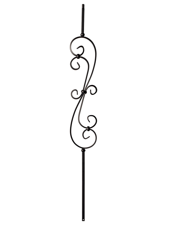 Iron Baluster 9081 - 1/2" Square - S Scroll Narrow