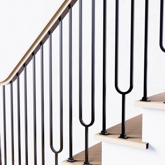 Iron Baluster 9092 - 1/2" Square - Split Oval