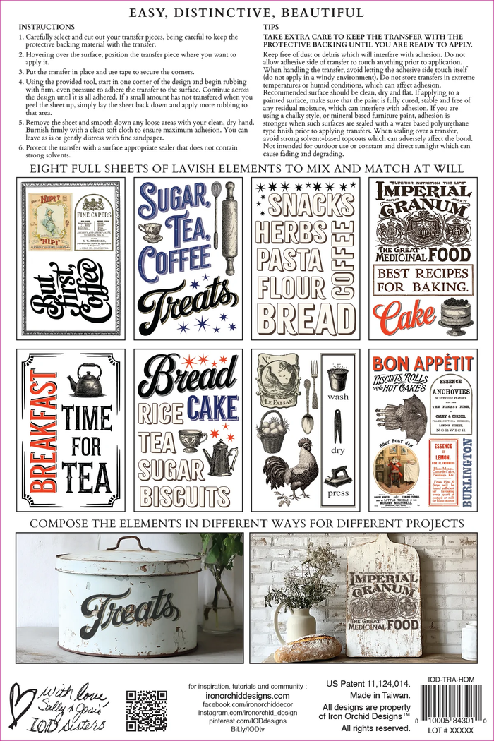 Iron Orchid Designs - Home Sweet Home Transfer 8x12