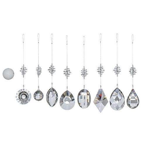 Jumbo Faceted Tear Drop Crystal Suncatcher  – Beaded