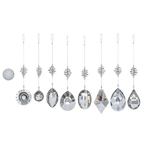 Jumbo Sphere Crystal Suncatcher  – Clear Beaded