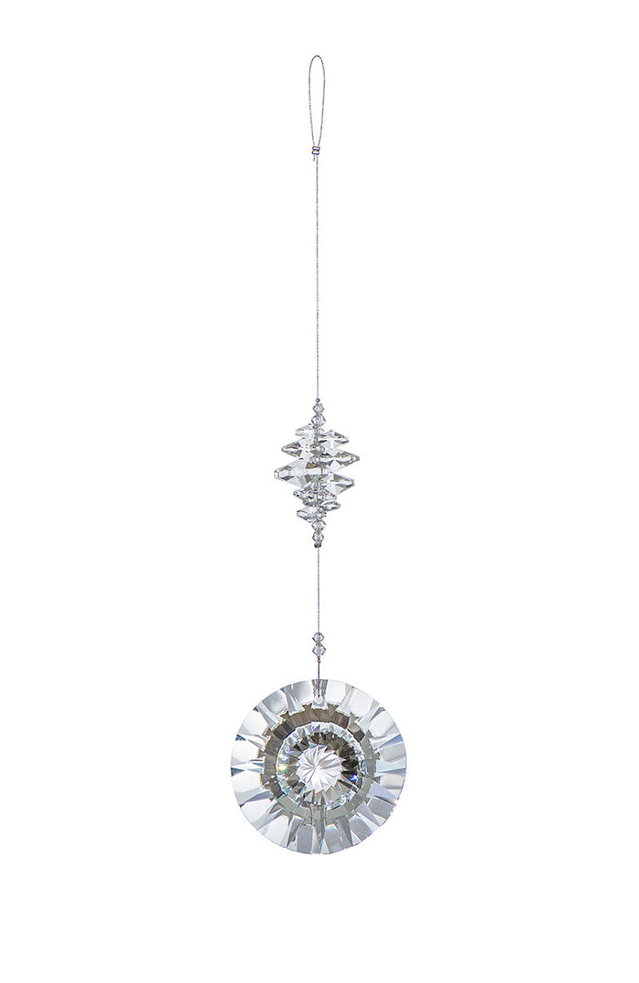 Jumbo Sun Crystal Suncatcher  – Clear Beaded