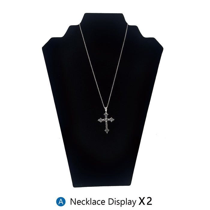 #JWY1203SET 11 Pcs Black Velvet Jewelry Display Set