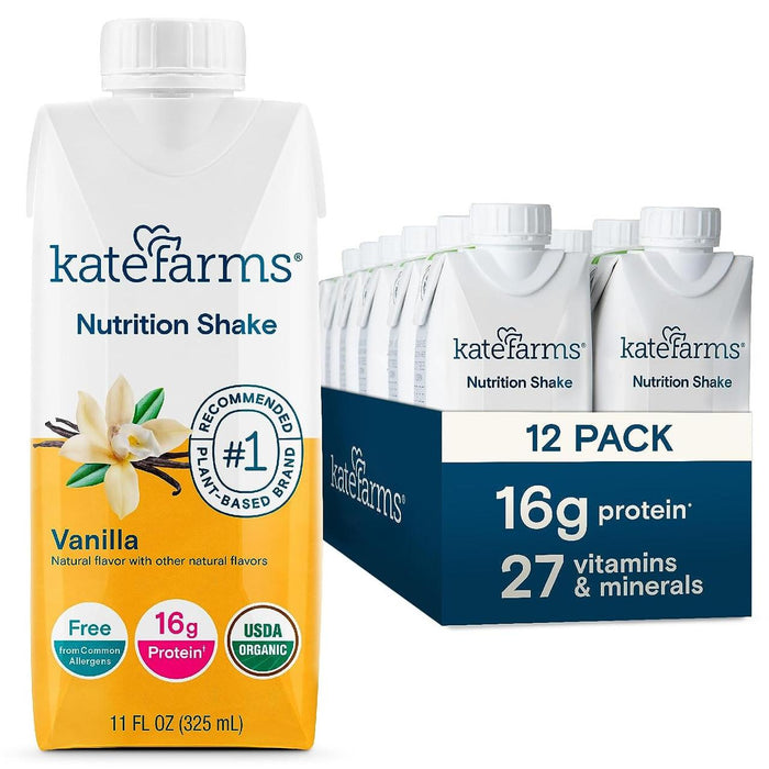 Kate Farms Nutrition Shake, Vanilla, Case/12 - 811112030591-Case - LL Medico