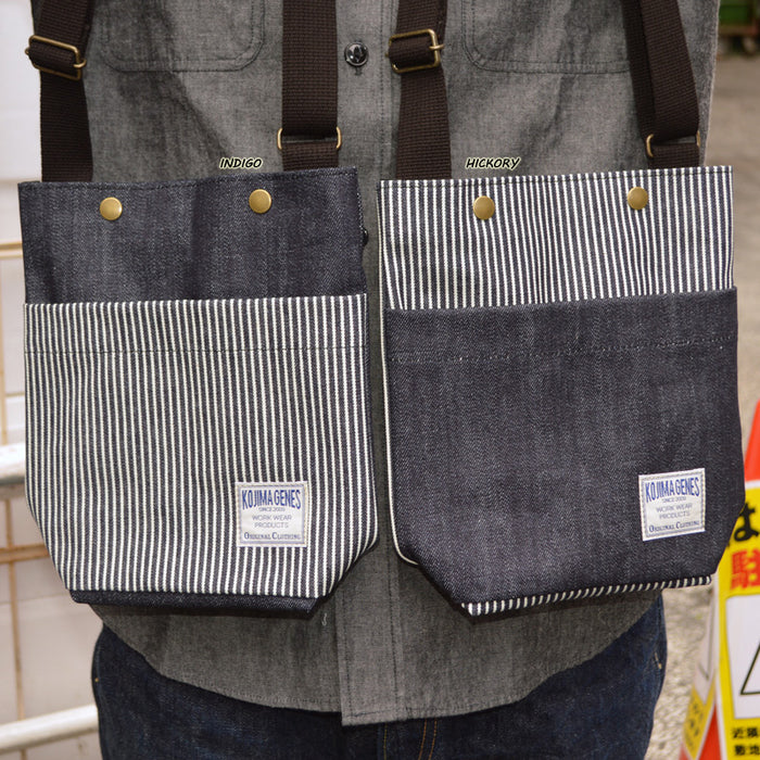 KOJIMA GENES "RNB-9076" 13oz. Denim Indigo×Hickory Shoulder Bag