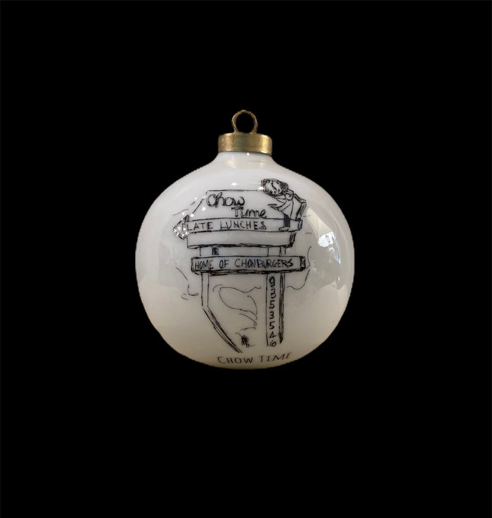Large round Chow Time ornament