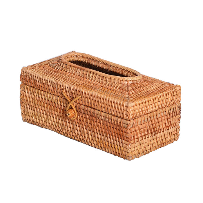 Large Thin Rattan Tissue Box Holder