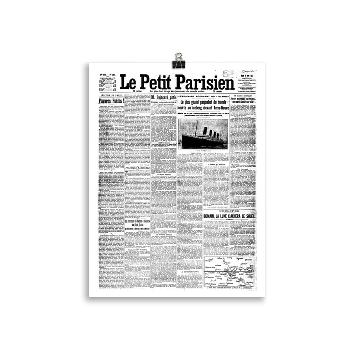 Le Petit Parisien: An Unframed Journey into the Titanic's Historic Tale - IamSEAWOLF shop
