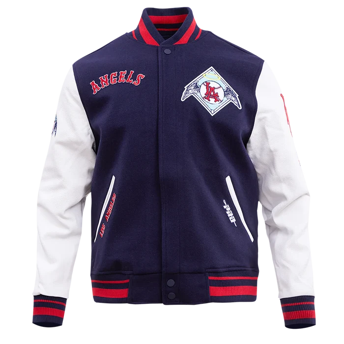 Los Angeles Angels Navy and White Varsity Jacket