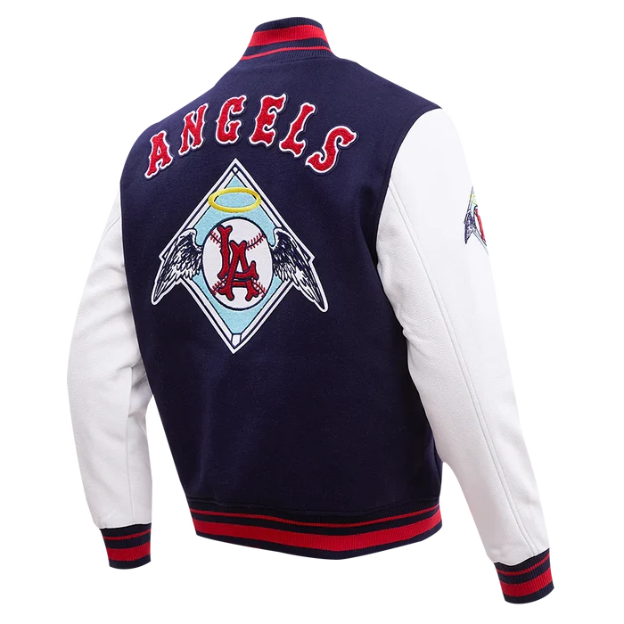 Los Angeles Angels Navy and White Varsity Jacket