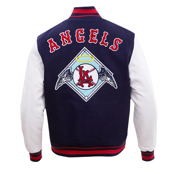 Los Angeles Angels Navy and White Varsity Jacket