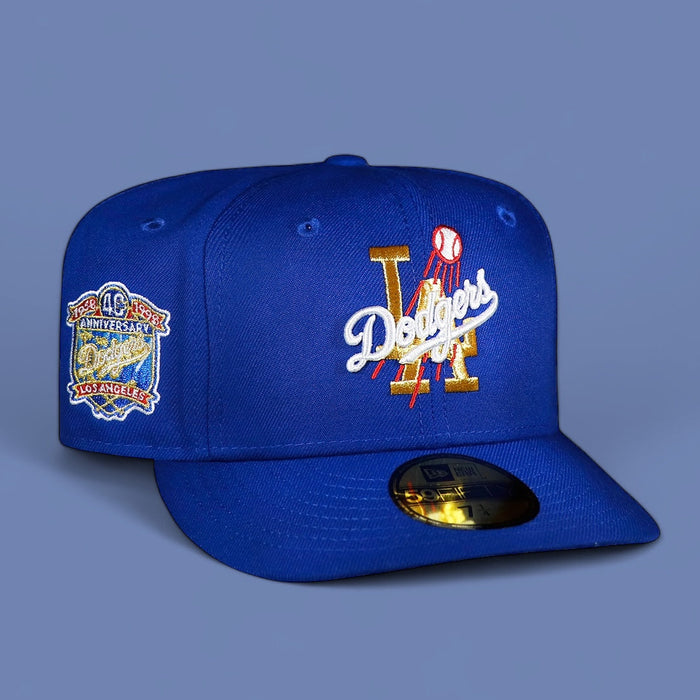 Los Angeles Dodgers Gold "LA" All Royal Blue 40Th Anniversary