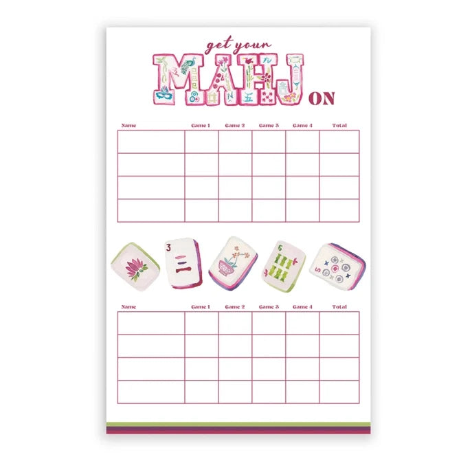 Mahjong Scorecard Notepad