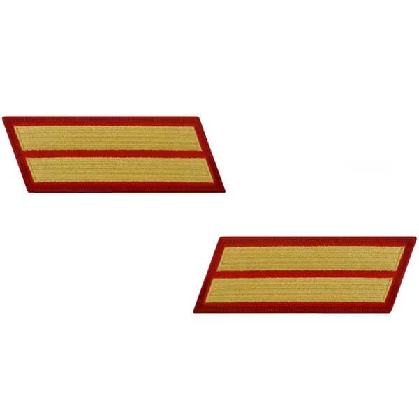 Marine Corps Gold-on-Red Service Stripes - Female Size - Sold in Pairs Patches and Service Stripes 69909