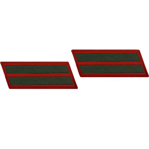 Green-on-Red Service Stripes - Male Size Patches and Service Stripes 69917