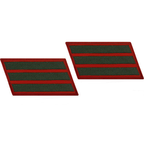 Green-on-Red Service Stripes - Male Size Patches and Service Stripes 69918