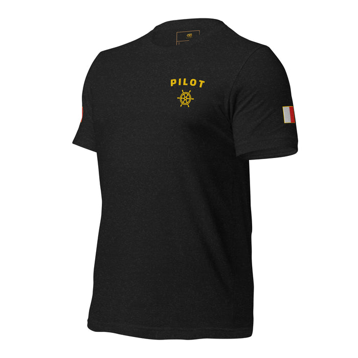 Harbor pilot uniform t-shirt with embroidered rank