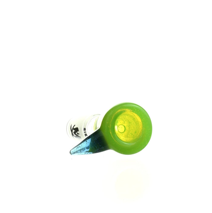 Close-up of Mathematix thick funnel with hook 14 mm bowl glass accessory