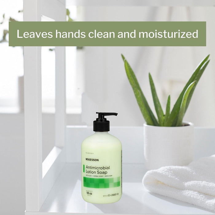 McKesson Antimicrobial Lotion Soap with Aloe, Herbal Scent