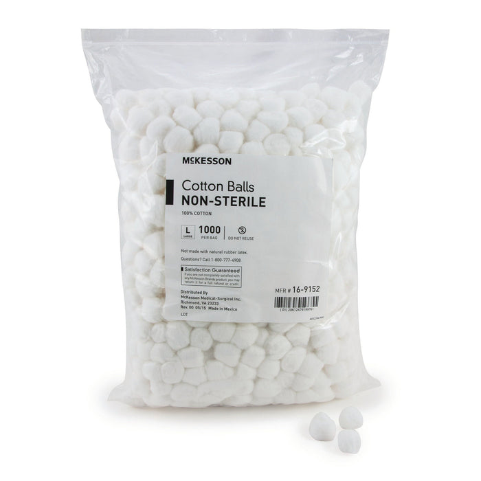 McKesson Cotton Balls Non-Sterile, Large - 16-9152-Box - LL Medico