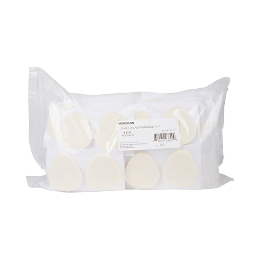 McKesson Felt Adhesive Metatarsal Pad, 1/4", 100 Count - 9217-Pack - LL Medico