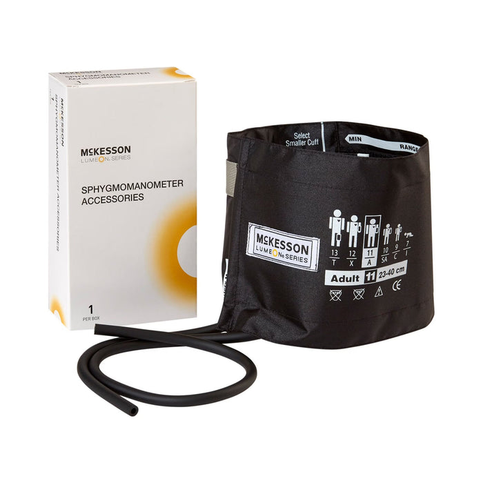 McKesson LUMEON Nylon Blood Pressure Cuff Kit, Adult, 23 to 40 cm - 01-845-11ABK-2GM-Box - LL Medico