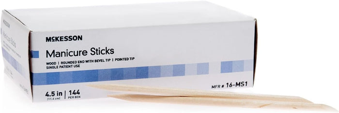 McKesson Manicure Sticks, Wood, 4.5"