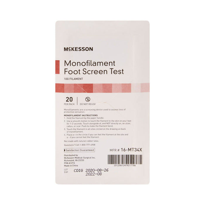 McKesson Monofilament Sensory Test, 10 Gram - 16-MT34X-Pack - LL Medico