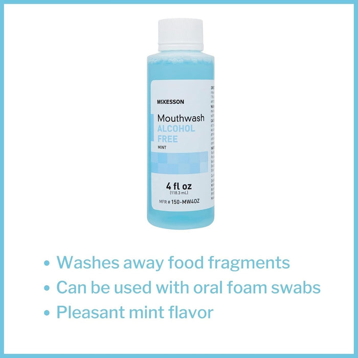 McKesson Mouthwash Alcohol Free, Mint, 4 fl oz