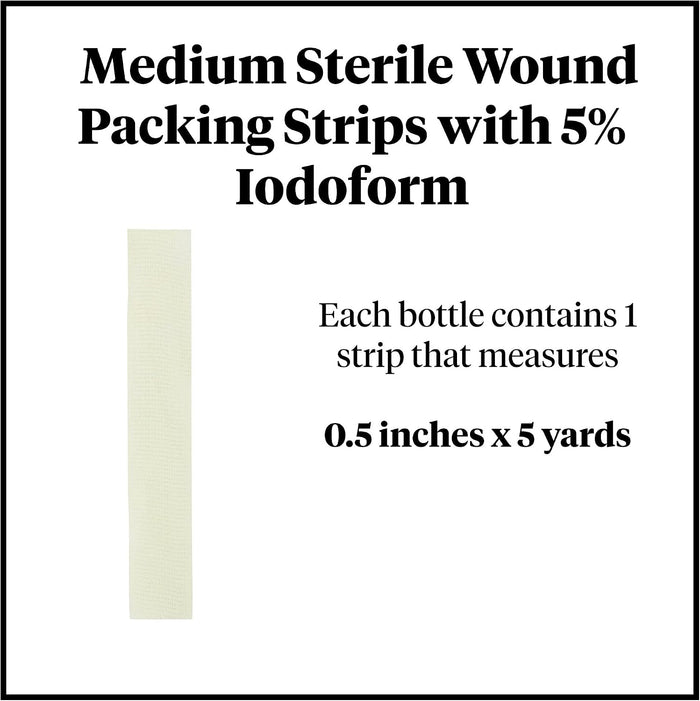 McKesson Iodoform Wound Packing Strip, 0.5 Inch x 5 Yard - 61-59245-Single - LL Medico