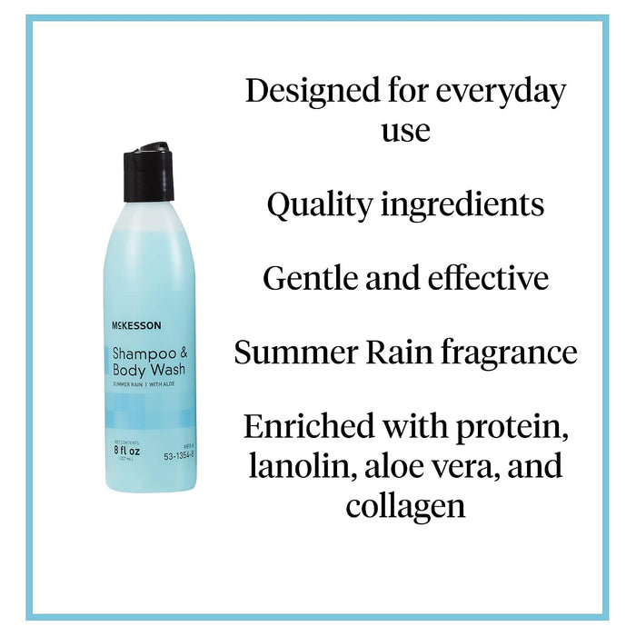 McKesson Shampoo & Body Wash, Summer Rain Scent with Aloe