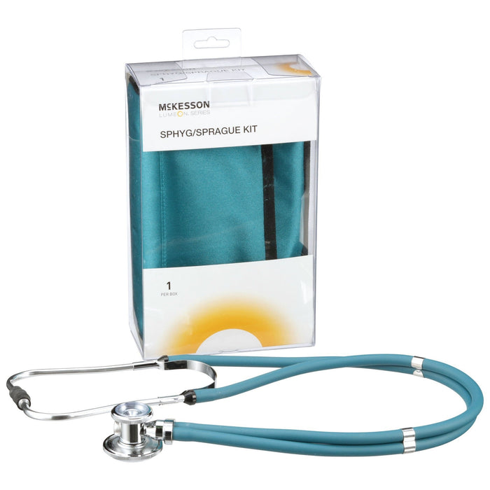 McKesson Sphyg/Sprague Kit, Aneroid Sphygmomanometer and Stethoscope, Adult Cuff, 23-33 cm - 01-768-641-11ATLGM-Box - LL Medico