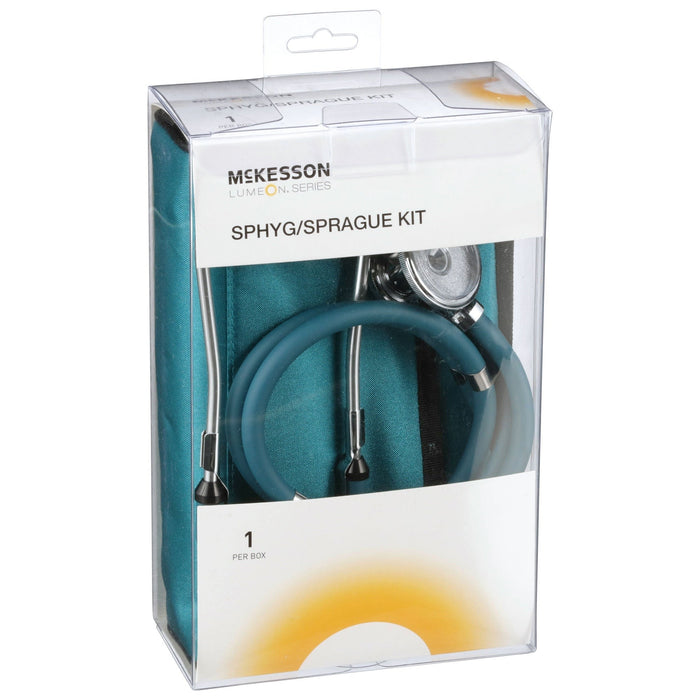 McKesson Sphyg/Sprague Kit, Aneroid Sphygmomanometer and Stethoscope, Adult Cuff, 23-33 cm - 01-768-641-11ATLGM-Box - LL Medico