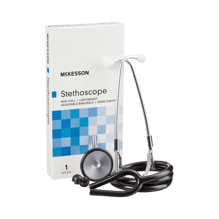 McKesson Stethoscope, Black, 21", Single Head - 01-660BKGM-Single - LL Medico