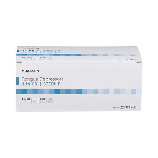 McKesson Tongue Depressor, Wood, Junior, 5.5" - 22-9999-S-Single - LL Medico