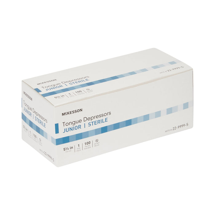 McKesson Tongue Depressor, Wood, Junior, 5.5" - 22-9999-S-Single - LL Medico