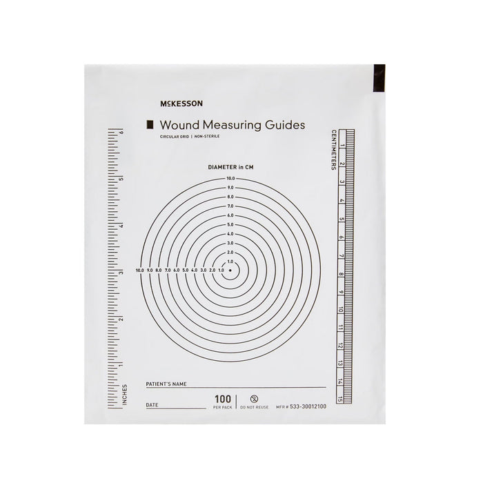 McKesson Wound Measuring Guide Circular Grid, Non-Sterile - 533-30012100-Single - LL Medico