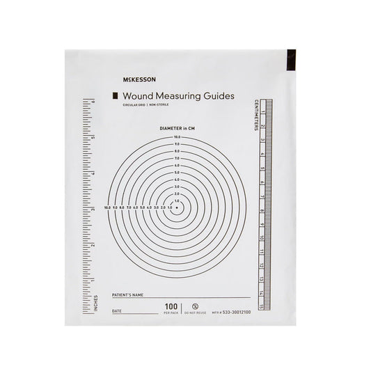 McKesson Wound Measuring Guide Circular Grid, Non-Sterile - 533-30012100-Single - LL Medico