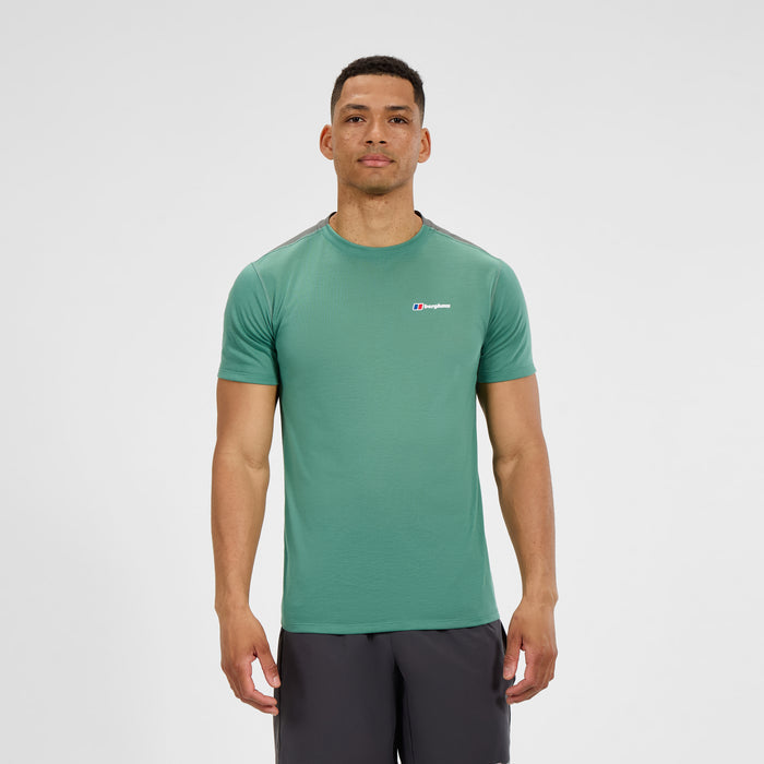 Men's Terrain Trek Tech Tee - Green/Grey
