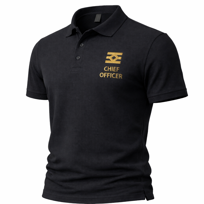 Merchant Navy Chief Officer Polo Shirt Uniform with Rank Embroidery